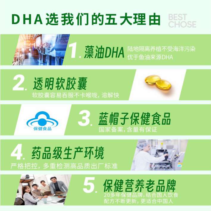 福施福®惠优喜DHA藻油软胶囊 90粒